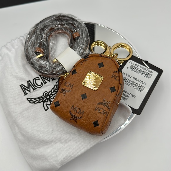 MCM Handbags - MCM Mini Stark Visetos Backpack Keychain - Brown Keychains NWT and Dustbag